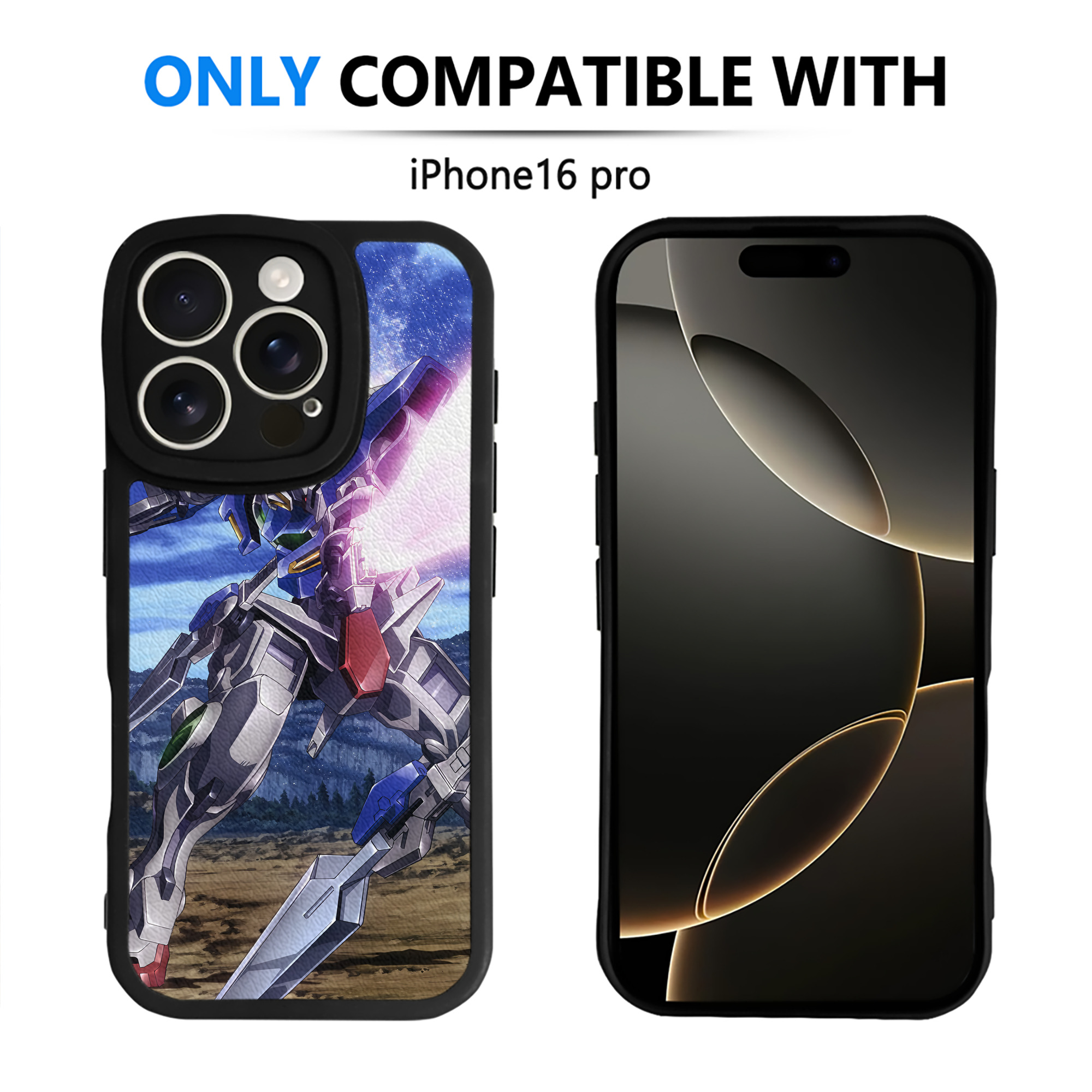 （画像用） 機動戦士ガンダム Mobile Suit Gundam 【iPhone 16シリーズ対応】シリコンスマホケース（レザー調） 材質：シリコン